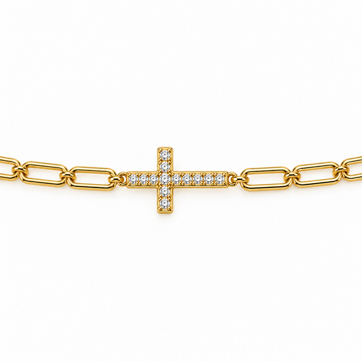Cross Paperclip Bracelet
