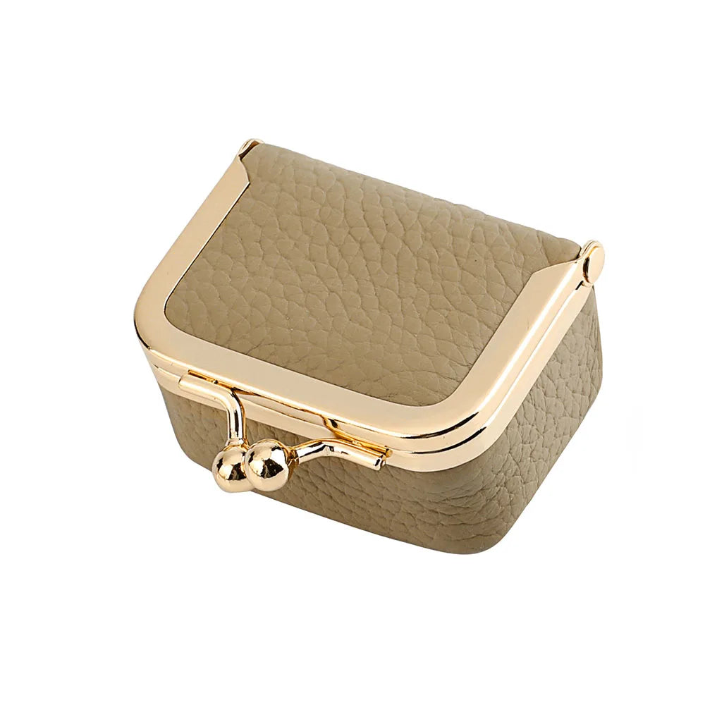 Genuine Leather Mini Jewelry Bag