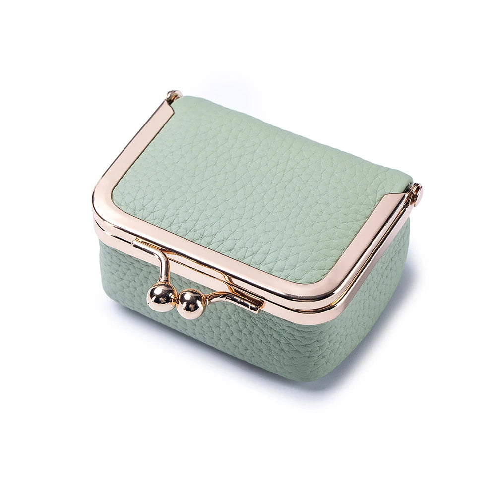 Genuine Leather Mini Jewelry Bag