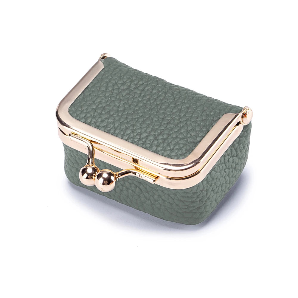 Genuine Leather Mini Jewelry Bag